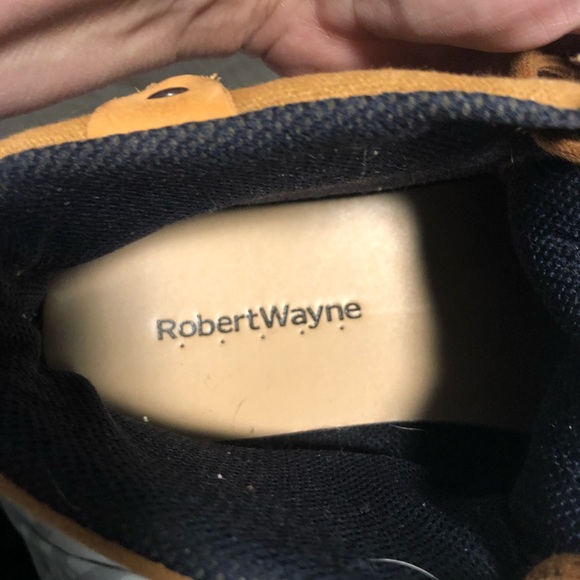 Robert Wayne Men’s Sz 8D leather & Canvas upper - Picture 6 of 7